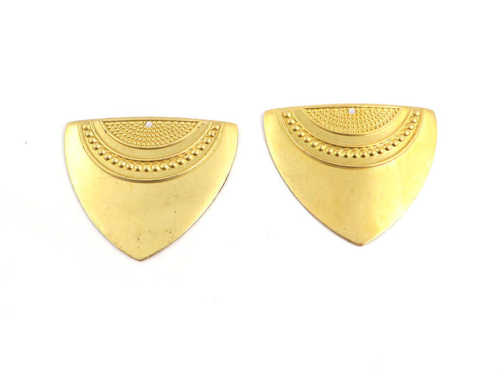 2x Pendentif triangle bouclier (35mm x 40mm) PV-126