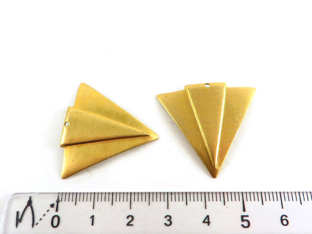 4x Breloque triangle Art déco (30mm x 28mm) PV-055
