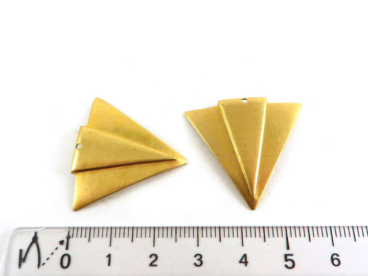 4x Breloque triangle Art déco (30mm x 28mm) PV-055