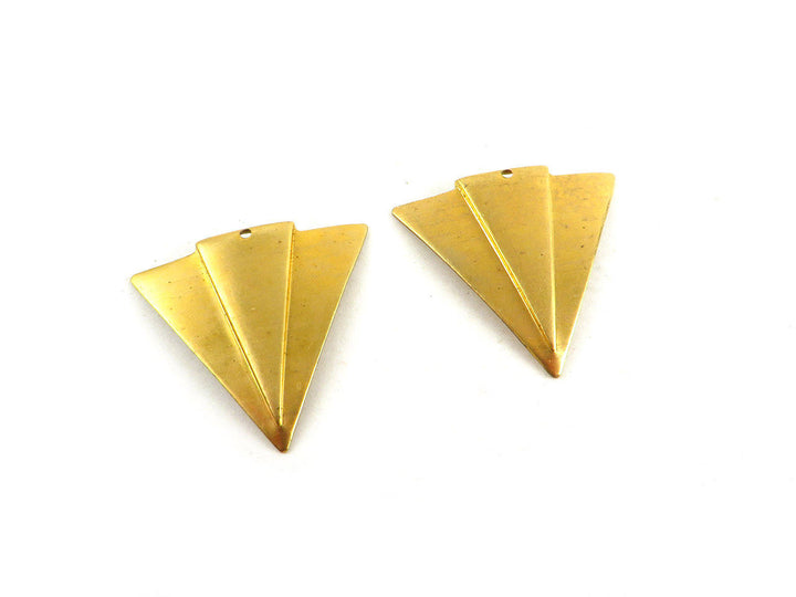 4x Breloque triangle Art déco (30mm x 28mm) PV-055