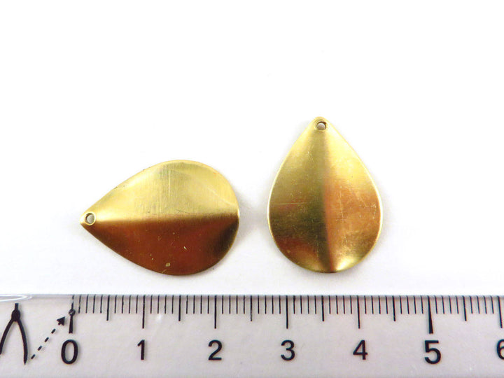 2x Breloque goutte pliée (23mm x 16mm) PV-035
