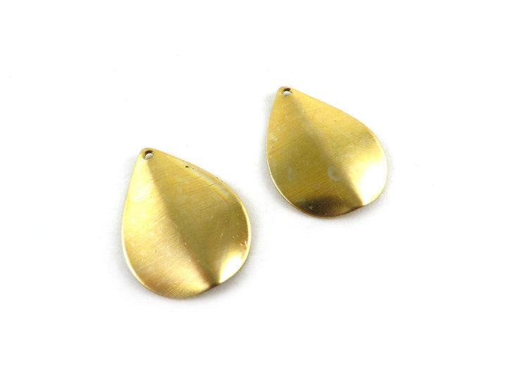 2x Breloque goutte pliée (23mm x 16mm) PV-035