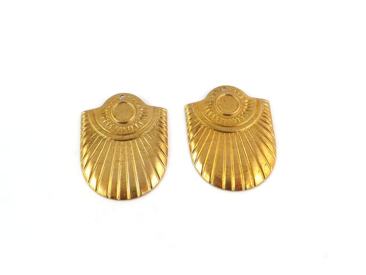 2x Pendentif goutte arche support rond 6mm (26mm x 33mm) PV-127