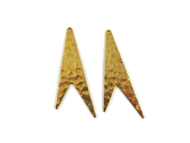 6x Breloque fanion martelé (40mm x 16mm) PP-048
