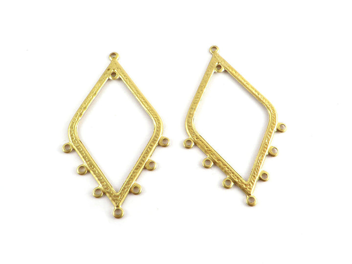 2x Connecteur chandelier losange 9 œillets (51mm x 31mm) V-020
