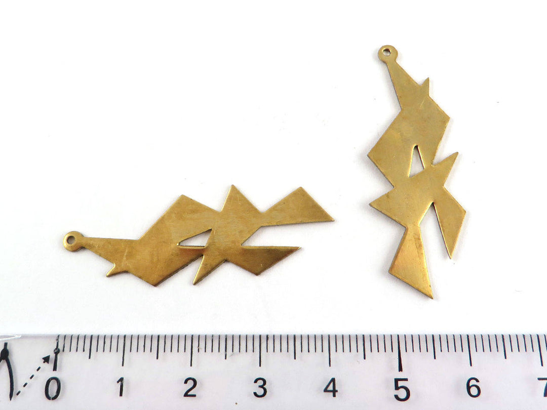 2x Breloque géométrique (42mm x 15mm) PP-185