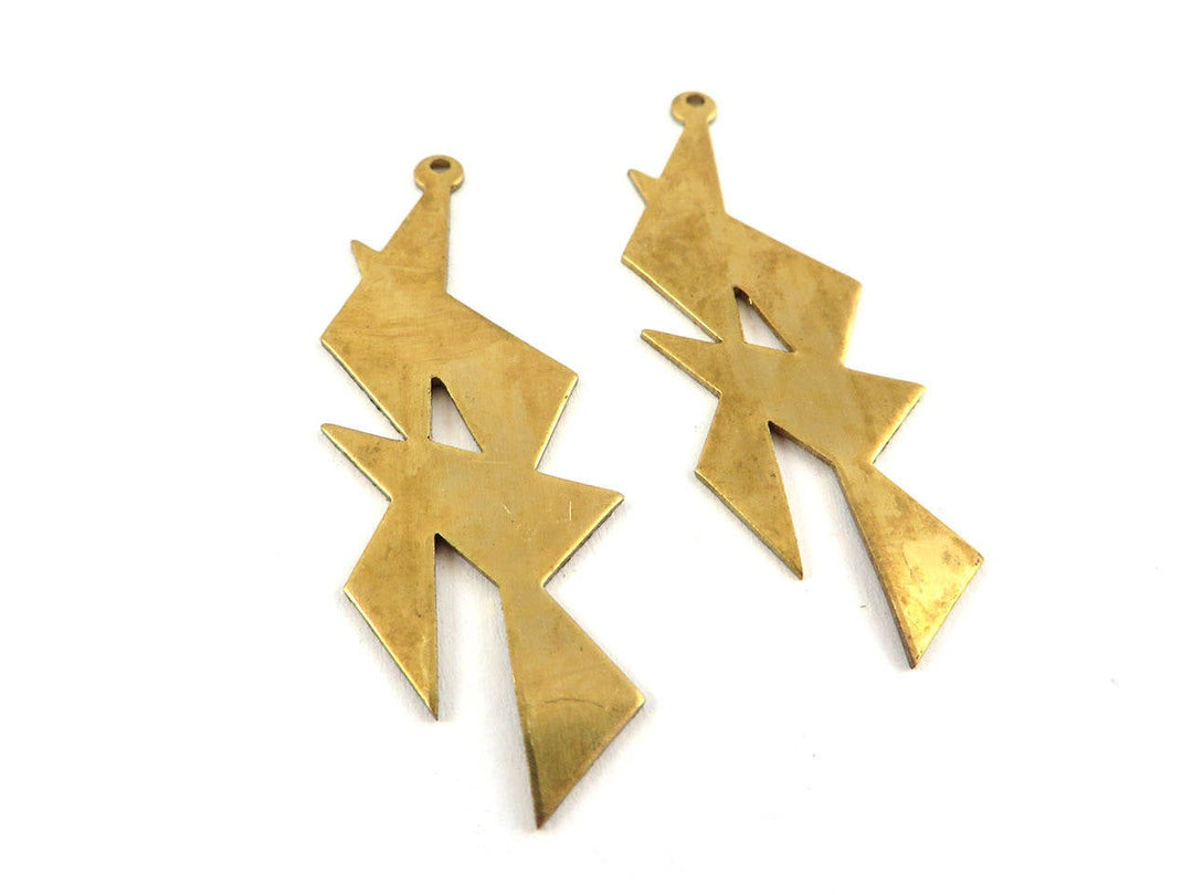 2x Breloque géométrique (42mm x 15mm) PP-185