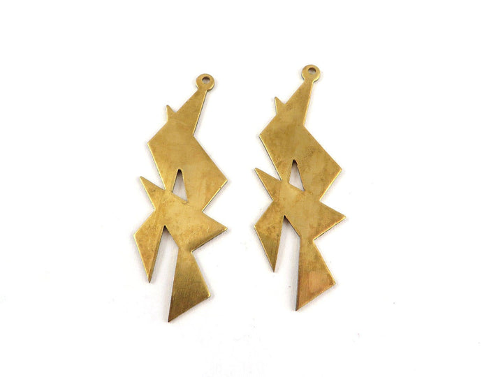 2x Breloque géométrique (42mm x 15mm) PP-185