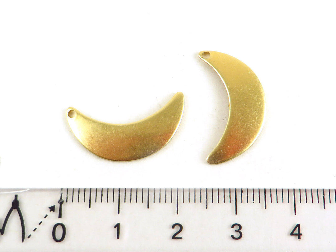 6x Breloque croissant de lune (21mm x 11mm) PP-114
