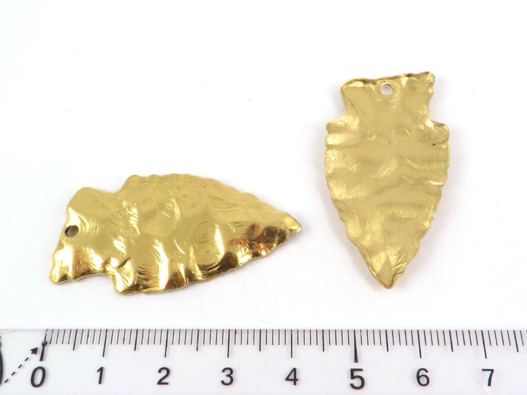 1x Pendentif pointe de silex ethnique (22mm x 44mm) CH-052