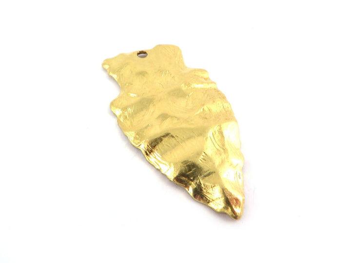 1x Pendentif pointe de silex ethnique (22mm x 44mm) CH-052