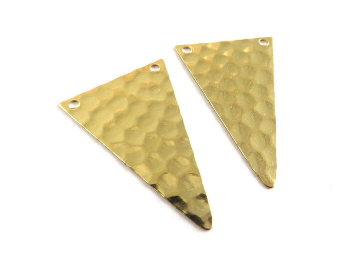 6x Connecteur triangle 2 trous martelé (28mm x 18mm) PP-066