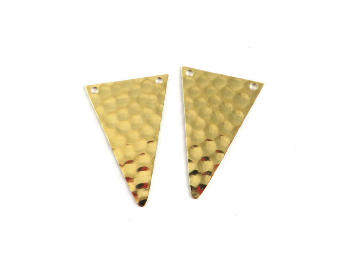 6x Connecteur triangle 2 trous martelé (28mm x 18mm) PP-066