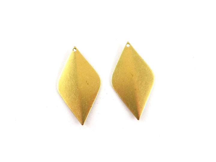 4x Breloque losange plié (29mm x 16mm) PV-082