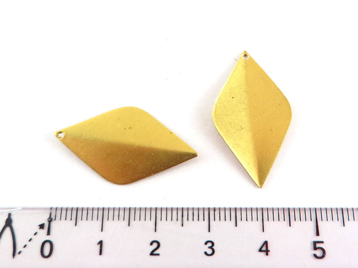 4x Breloque losange plié (29mm x 16mm) PV-082