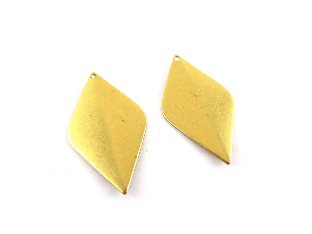 4x Breloque losange plié (29mm x 16mm) PV-082