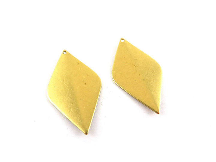 4x Breloque losange plié (29mm x 16mm) PV-082