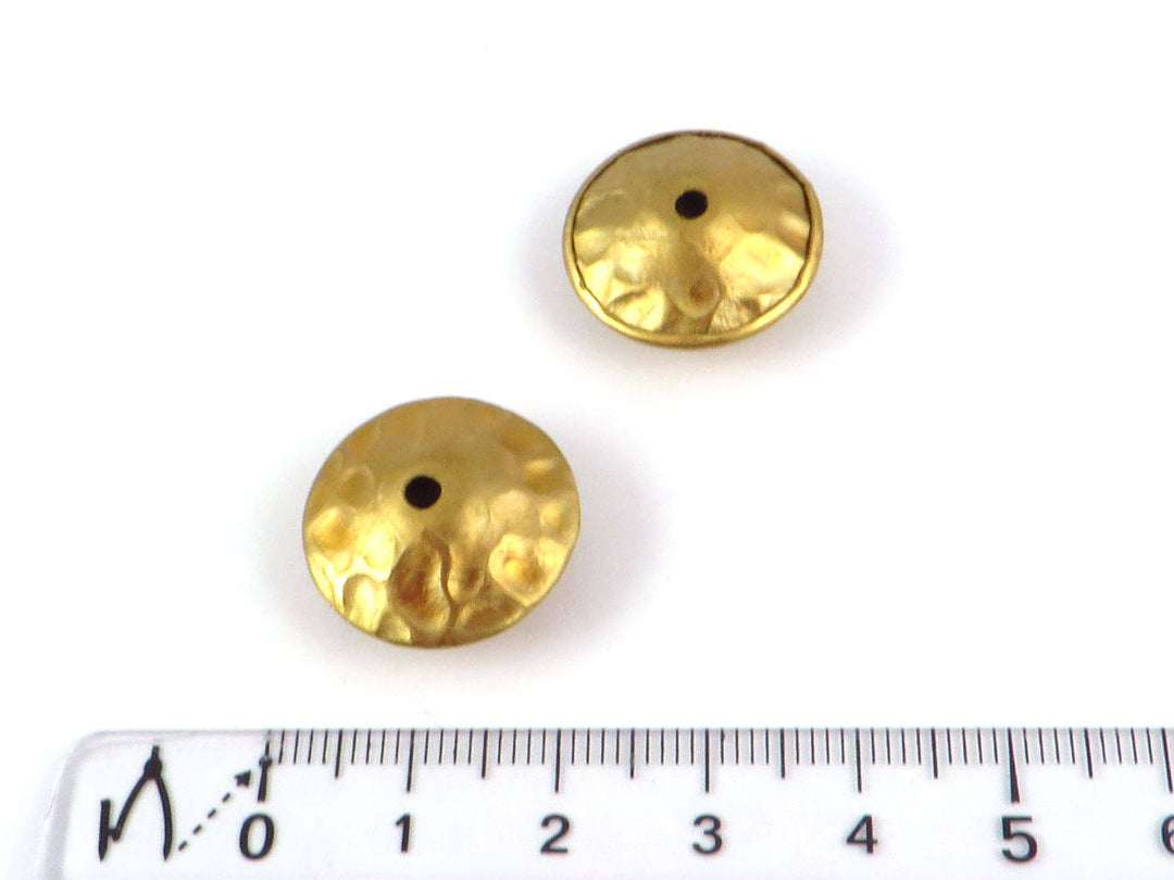 2x Grande perle toupie martelé (20mm x 9mm) P-007