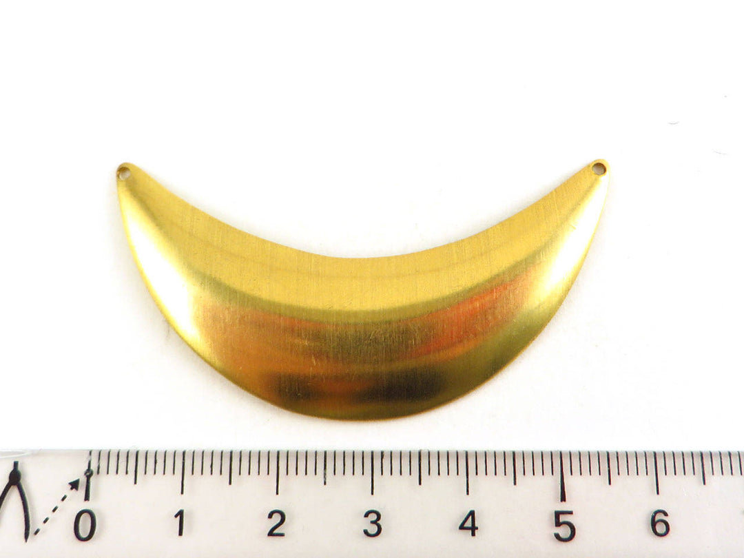 2x Connecteur croissant de lune bombé (56mm x 28mm) PV-155