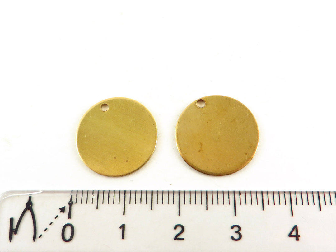 6x Breloque disque (16mm) D-16/1H/S