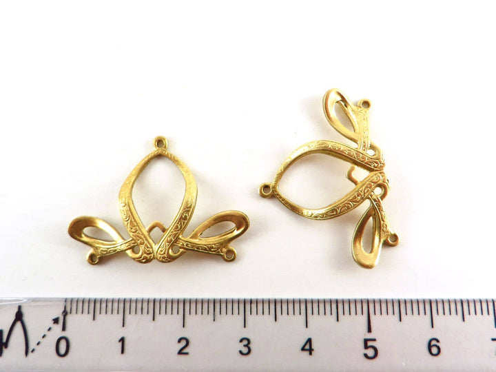 2x Connecteur ruban Art Nouveau (31mm x 21mm) V-062