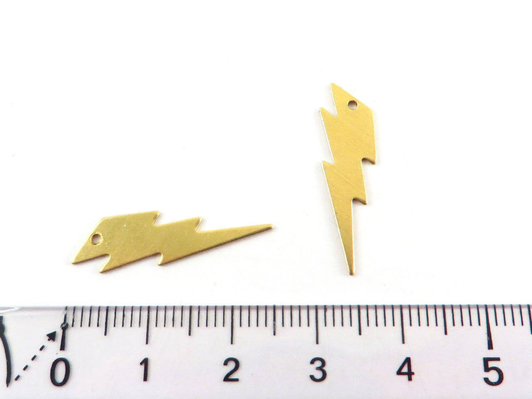 6x Breloque éclair foudre (25mm x 7mm) PP-147