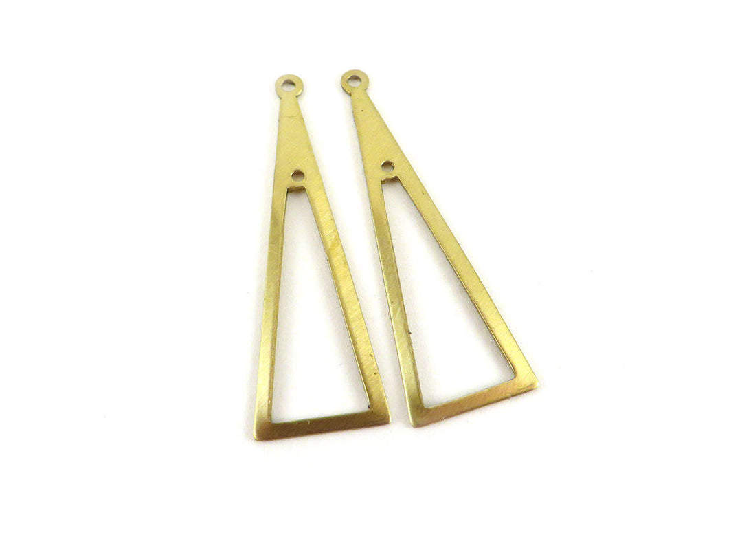 2x Breloque triangle évidé 2 œillets (42mm x 13mm) PP-128