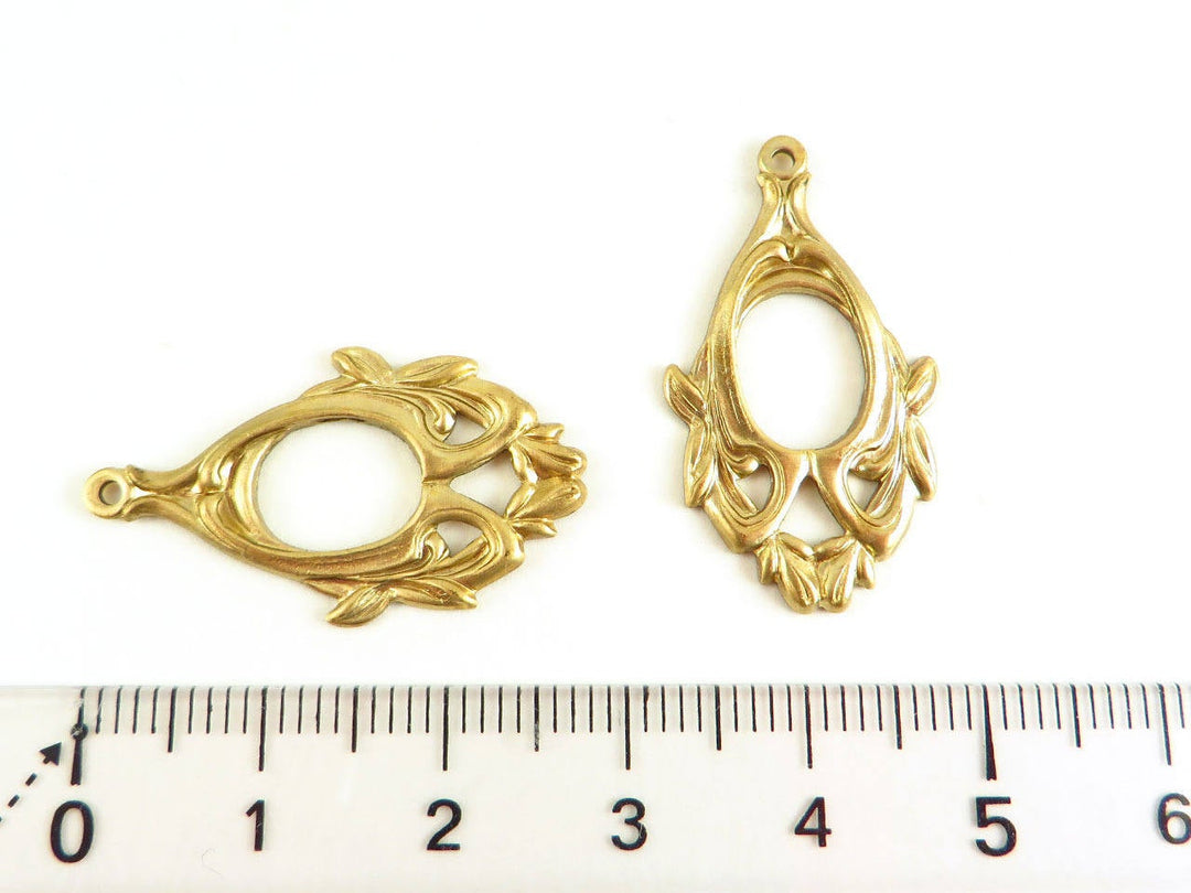 2x Breloque goutte Vintage (28mm x 17mm) V-007