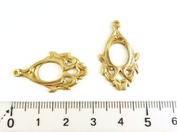 2x Breloque goutte Vintage (28mm x 17mm) V-007