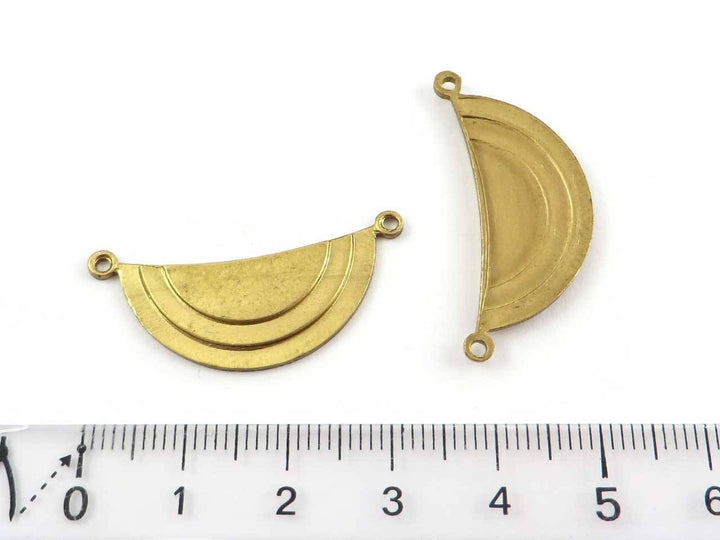 1x Connecteur croissant de lune Art Déco (11mm x 33mm) PV-169