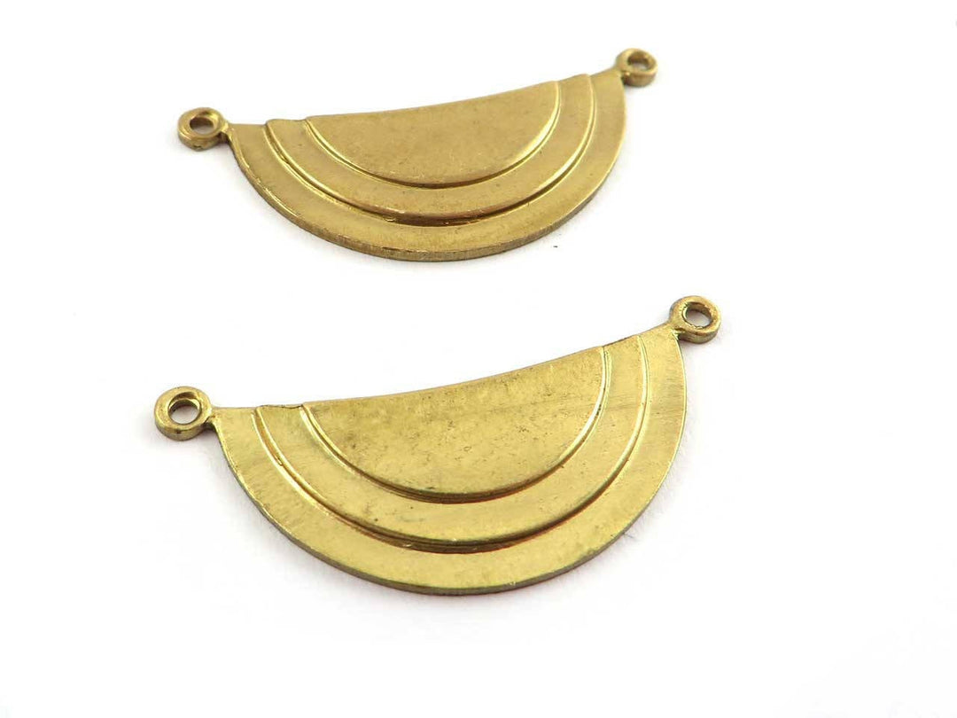 1x Connecteur croissant de lune Art Déco (11mm x 33mm) PV-169