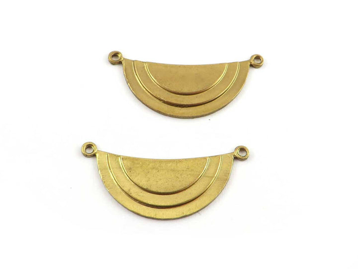 1x Connecteur croissant de lune Art Déco (11mm x 33mm) PV-169