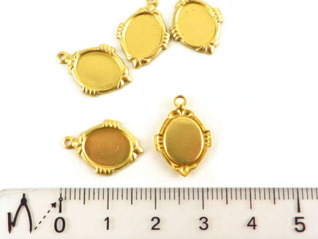 12x support cabochon ovale 8 x 10mm (18mm x 12mm) M-018
