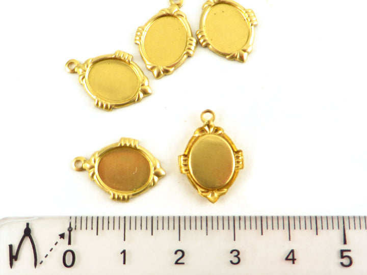 12x support cabochon ovale 8 x 10mm (18mm x 12mm) M-018
