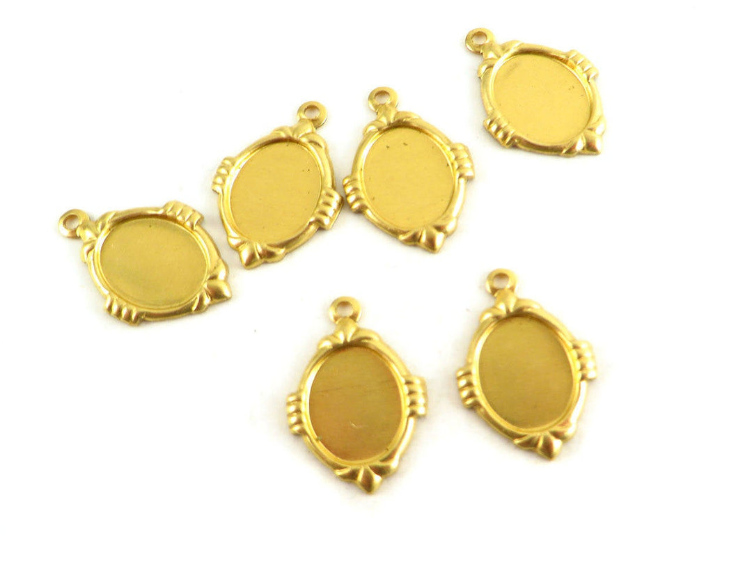 12x support cabochon ovale 8 x 10mm (18mm x 12mm) M-018