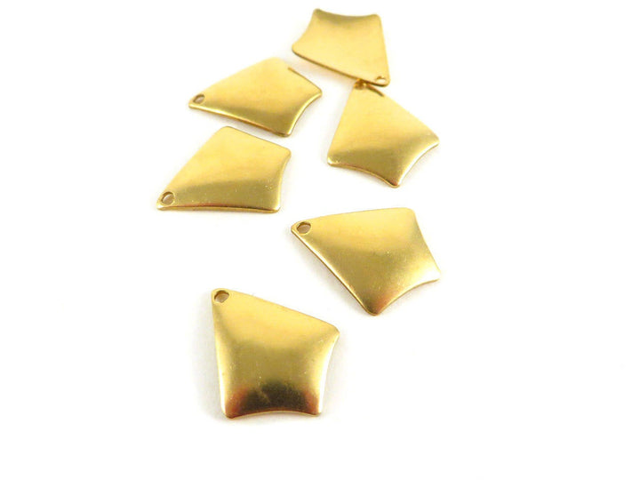 6x Breloque losange bombé (15mm x 13mm) PV-085