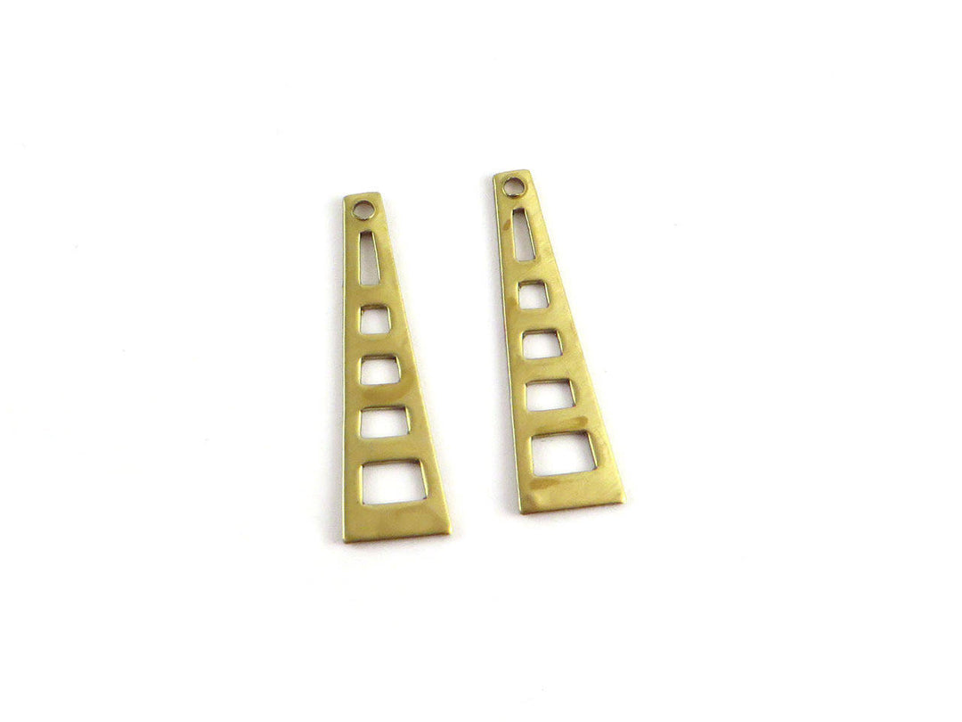 2x Breloque trapèze triangle ajouré (29mm x 7mm) PP-175