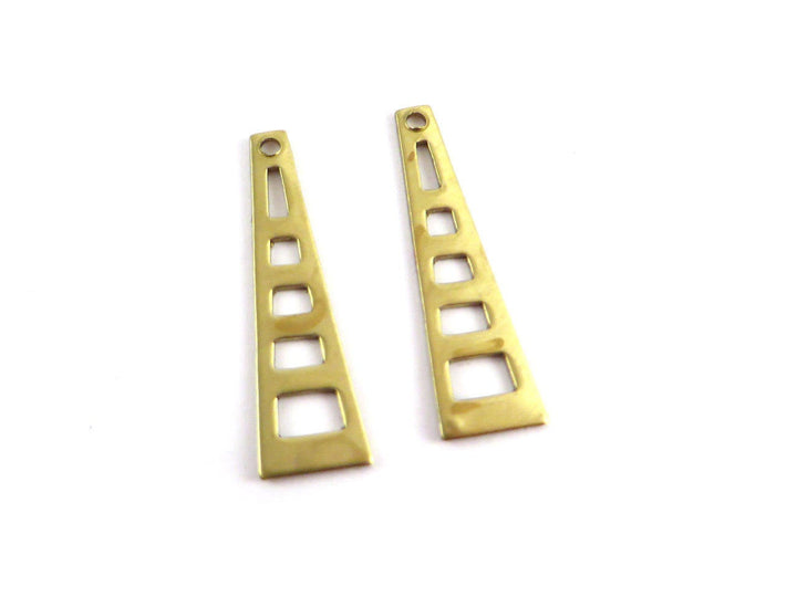2x Breloque trapèze triangle ajouré (29mm x 7mm) PP-175