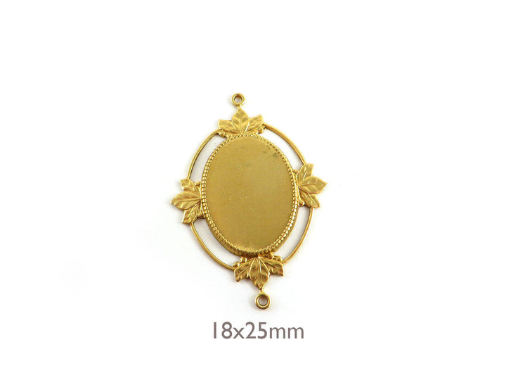 1x Support cabochon 18 x 25 mm Art Nouveau (34mm x 49mm) M-001