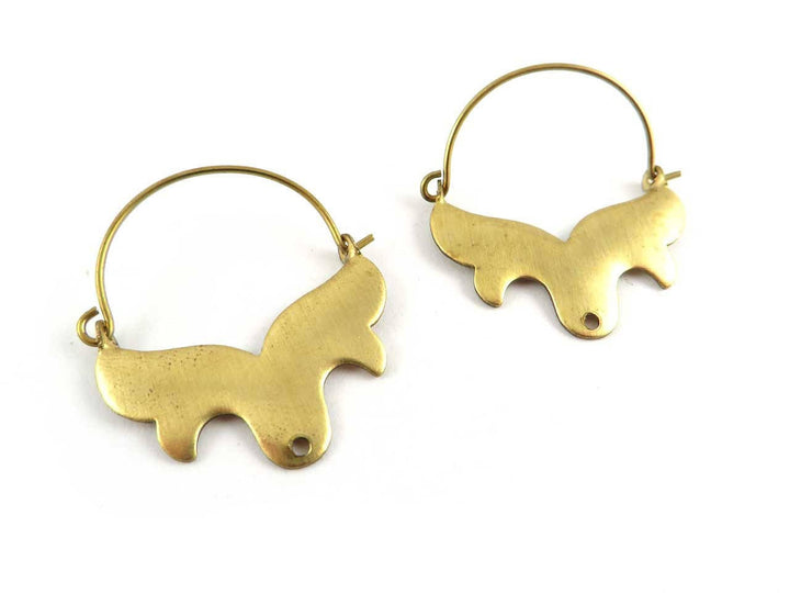 2x Support boucles d'oreilles goutte Art Nouveau (26mm x 31mm) PV-193