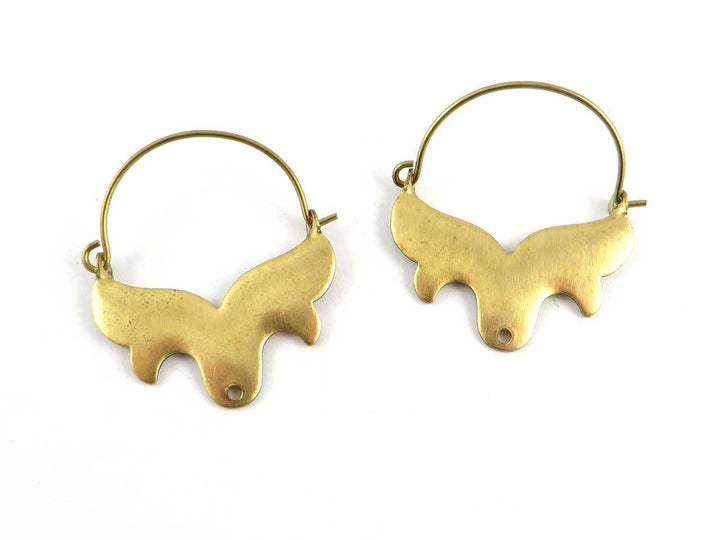 2x Support boucles d'oreilles goutte Art Nouveau (26mm x 31mm) PV-193