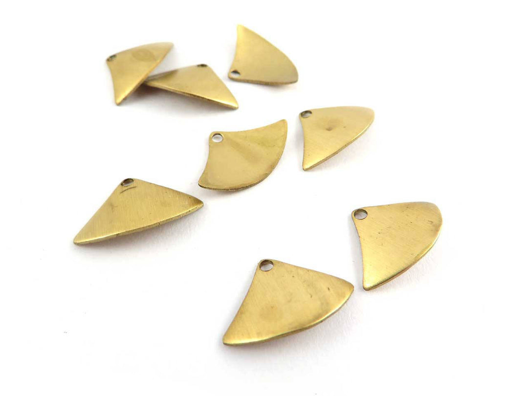 6x Breloque éventail bombée (10mm x 14mm) PV-003