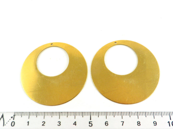 2x Grand pendentif disque créole (48mm) PP-007