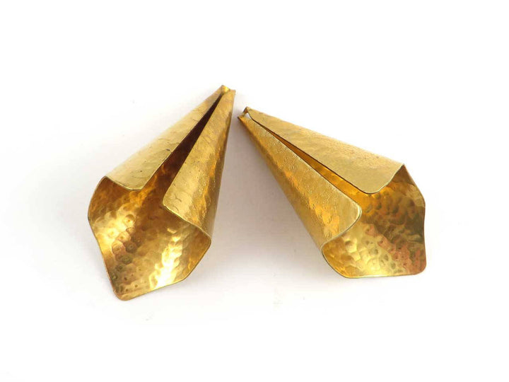 1x Cône pompon perle martelé (23mm x 50mm) PV-194