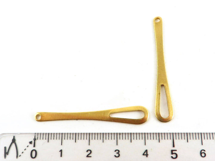 6x Breloque goutte pagaie évidée (42mm x 7mm) PP-043
