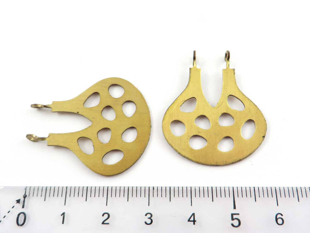 2x Connecteur goutte poire ajouré (27mm x 31mm) PP-244