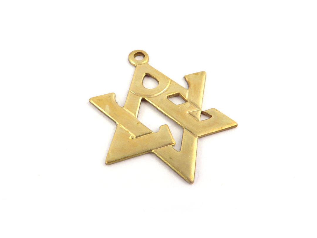 1x Pendentif étoile Love (24mm x 30mm) CH-057