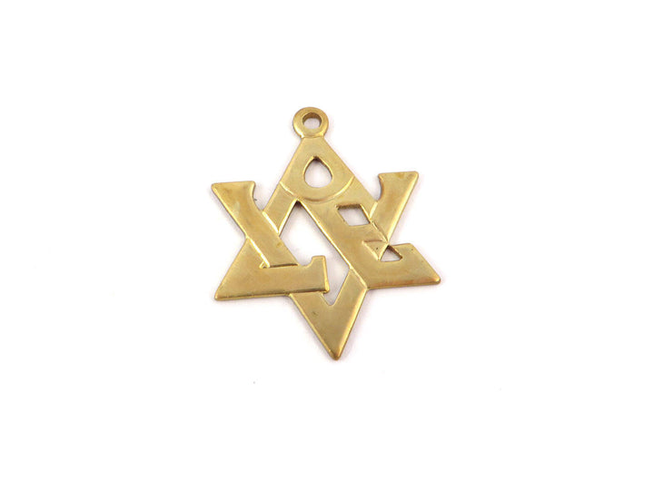 1x Pendentif étoile Love (24mm x 30mm) CH-057