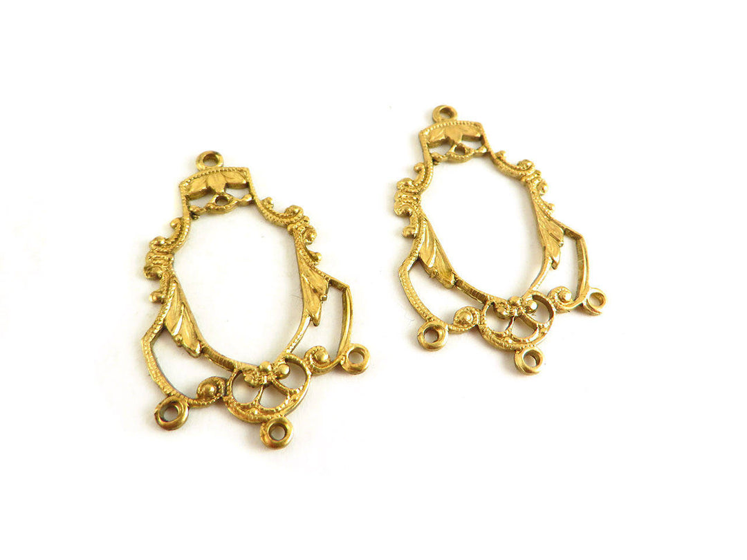 2x Connecteur chandelier Vintage Art Nouveau (27mmx17mm) V-011