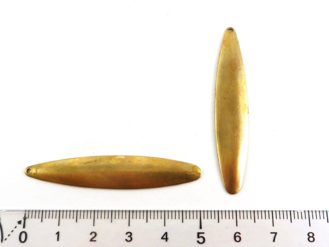 4x Breloque goutte ovale bombé (52mm x 10mm) PV-051